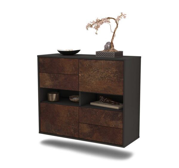 Sideboard Oxnard, Rost, hängend (92x79x35cm)