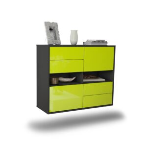 Sideboard Oxnard, Grün, hängend (92x79x35cm)