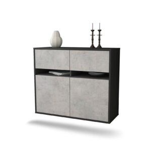 Sideboard Fort Lauderdale, Beton, hängend (92x79x35cm)