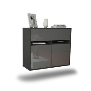 Sideboard Fort Lauderdale, Grau, hängend (92x79x35cm)