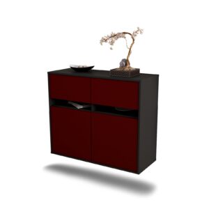 Sideboard Fort Lauderdale, Bordeaux, hängend (92x79x35cm)