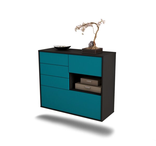 Sideboard Knoxville, Türkis, hängend (92x79x35cm)