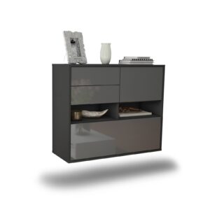 Sideboard Salt Lake City, Grau, hängend (92x79x35cm)