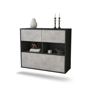 Sideboard Newport News, Beton, hängend (92x79x35cm)