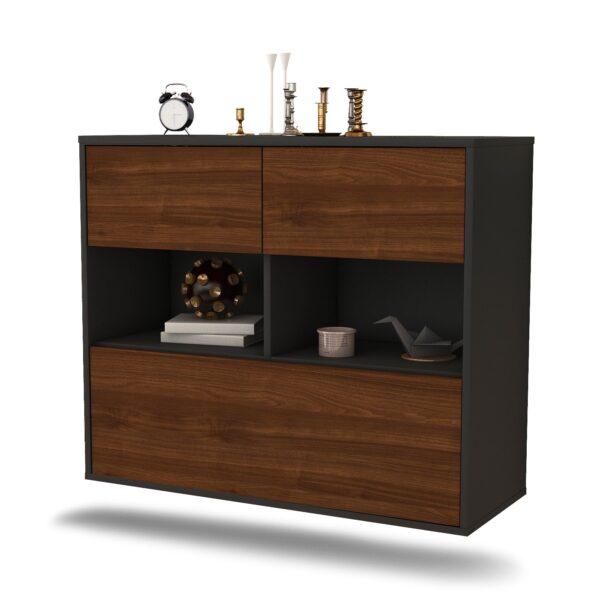 Sideboard Newport News, Walnuss, hängend (92x79x35cm)