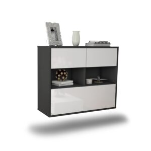 Sideboard Newport News, Weiß, hängend (92x79x35cm)