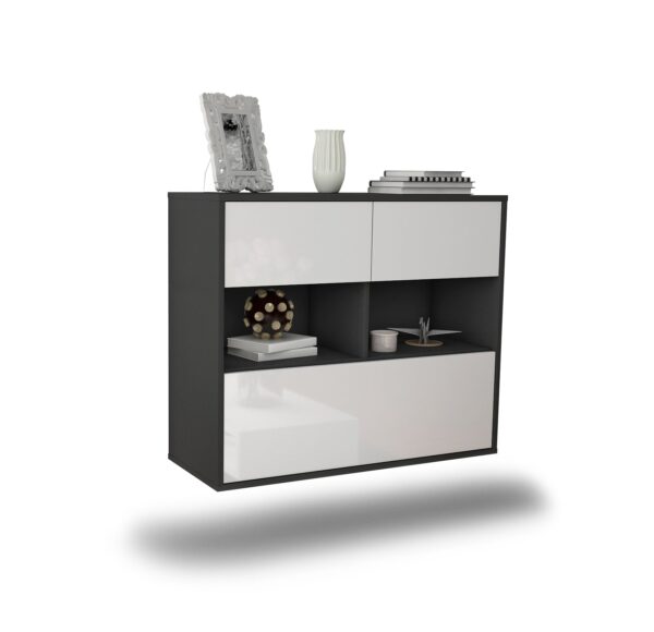 Sideboard Newport News, Weiß, hängend (92x79x35cm)