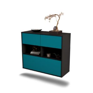 Sideboard Newport News, Türkis, hängend (92x79x35cm)