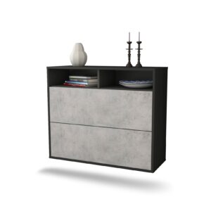 Sideboard Spring Valley, Beton, hängend (92x79x35cm)