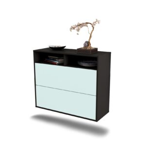 Sideboard Spring Valley | hängend | Korpus Anthrazit | Front in Mint | 92x79x35cm (BxHxT)