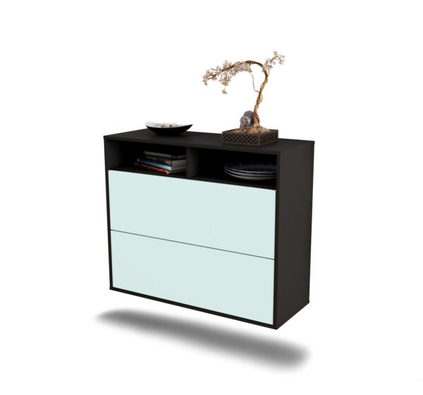 Sideboard Spring Valley | hängend | Korpus Anthrazit | Front in Mint | 92x79x35cm (BxHxT)