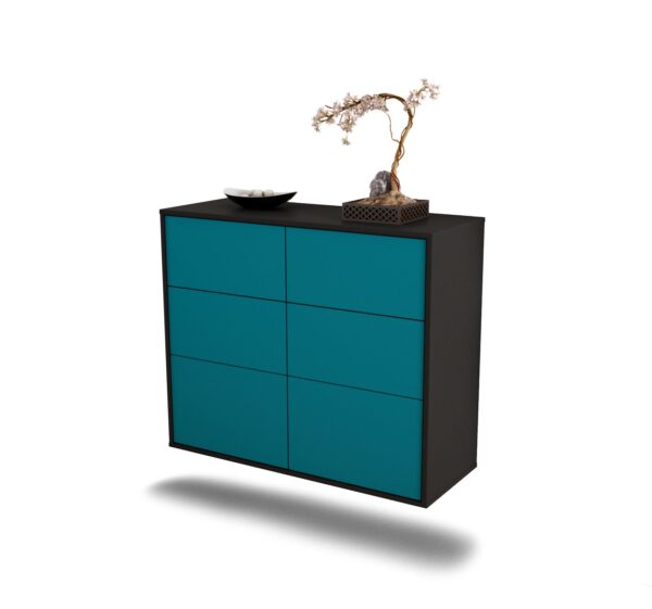 Sideboard Tempe, Türkis, hängend (92x79x35cm)