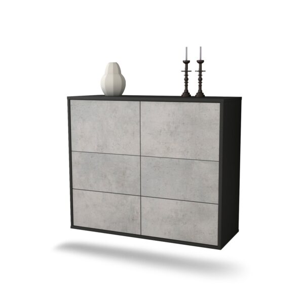 Sideboard Worcester, Beton, hängend (92x79x35cm)