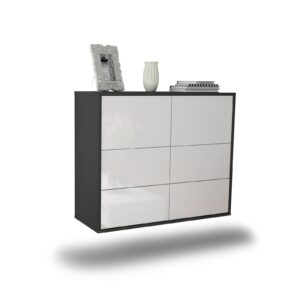 Sideboard Worcester, Weiß, hängend (92x79x35cm)