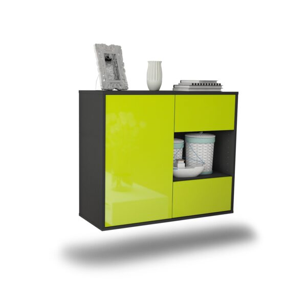 Sideboard Brownsville, Grün, hängend (92x79x35cm)