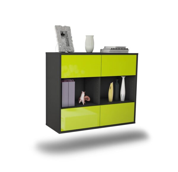 Sideboard Providence, Grün, hängend (92x79x35cm)
