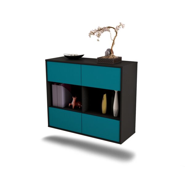 Sideboard Providence, Türkis, hängend (92x79x35cm)
