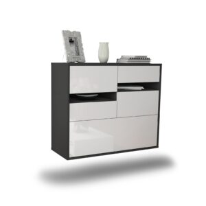 Sideboard Fayetteville, Weiß, hängend (92x79x35cm)
