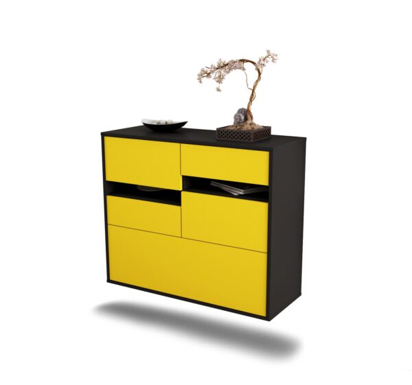 Sideboard Fayetteville, Gelb, hängend (92x79x35cm)