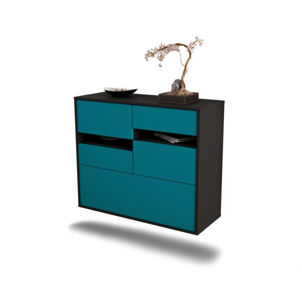 Sideboard Fayetteville, Türkis, hängend (92x79x35cm)