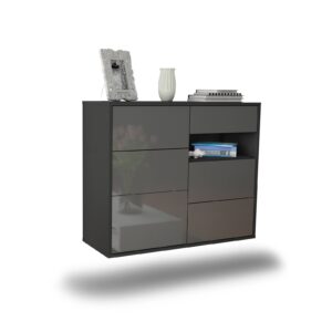 Sideboard Huntsville, Grau, hängend (92x79x35cm)