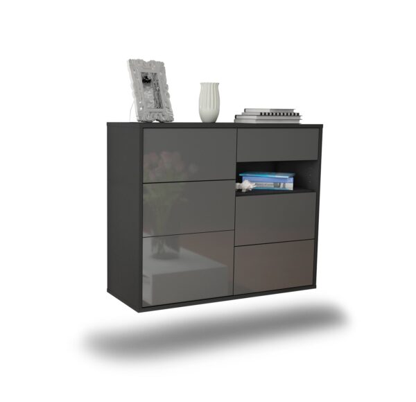 Sideboard Huntsville, Grau, hängend (92x79x35cm)