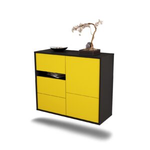 Sideboard Ontario, Gelb, hängend (92x79x35cm)
