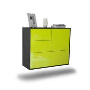 Sideboard Rancho Cucamonga, Grün, hängend (92x79x35cm)