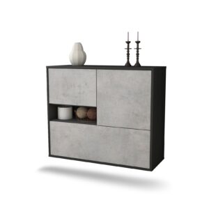 Sideboard Santa Clarita, Beton, hängend (92x79x35cm)