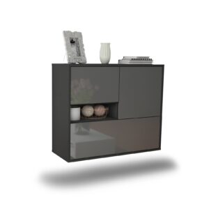 Sideboard Santa Clarita, Grau, hängend (92x79x35cm)