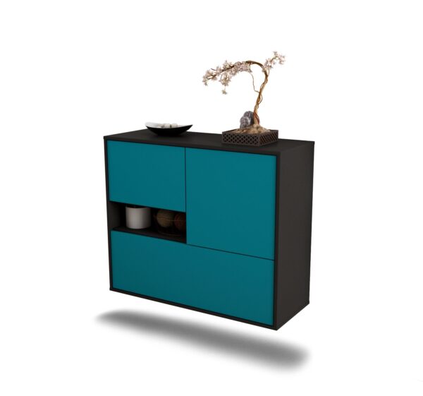 Sideboard Santa Clarita, Türkis, hängend (92x79x35cm)