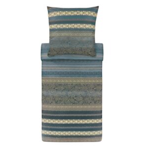 Bettwäsche Bassetti Mako Satin Ispica G2 grau gold braun  200x200