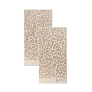 2 Stück Joop! Handtücher Leo Allover 1707-36 creme 50x100