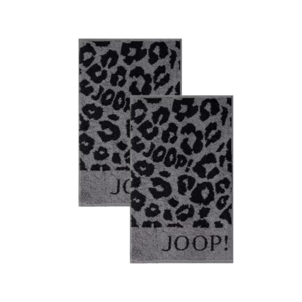 2 Stück Joop! Gästetuch Leo Allover 1707-90 graphit 30x50
