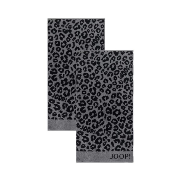 2 Stück Joop! Handtücher Leo Allover 1707-90 graphit 50x100