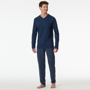 Schiesser Herren Schlafanzug lang 182199-801 admiral V - Neck 48-58