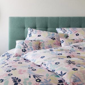 Elegante Mako Satin Bettwäsche Selection 2390-10 Pink Blumen 135x200