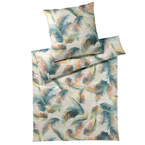 Elegante Mako Satin Bettwäsche Copacabana 2441-7 Blätter 135x200