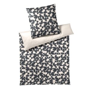 Elegante Mako Satin Bettwäsche Studio Graphic 24533-9 Grau 135x200
