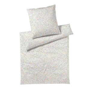 Elegante Mako Satin Bettwäsche Pixie 24535-0 Pixel Weiß Bunt 135x200