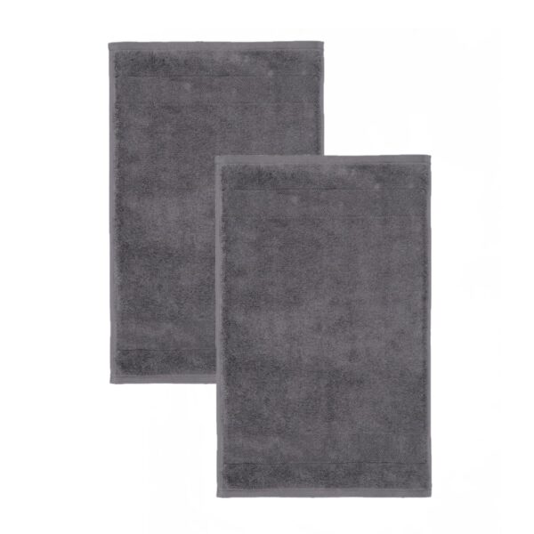 2 Stück Villeroy & Boch Gästetücher One 2550-774 graphit 30x50