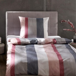 JOOP! Comfort Satin Bettwäsche 4077-1 Glance Rosa Blau Grau 135x200