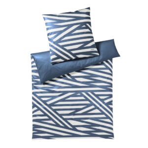 JOOP! Comfort Satin Bettwäsche 4102-2 Cross Beige Blau 135x200