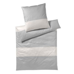 JOOP! Comfort Satin Bettwäsche Split 4118-9 Streifen grau 135x200
