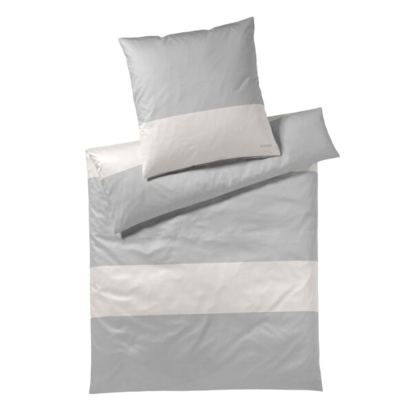 JOOP! Comfort Satin Bettwäsche Split 4118-9 Streifen grau 135x200