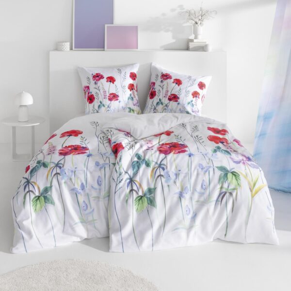 Estella Mako Satin Bettwäsche Christy 4824-460 Bumen Aquarell 135x200