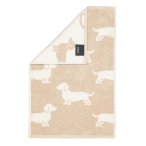 Cawö Handtuch Duschtuch Gästetuch We love Dogs 6246-33 Dackel Natur