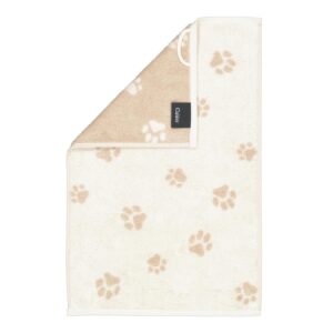 Cawö Handtuch Duschtuch Gästetuch We love Dogs 6247-33 Pfoten Natur