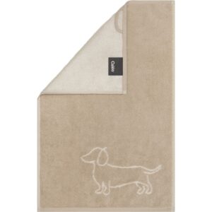 Cawö Handtuch Duschtuch Gästetuch We love Dogs 6248-33 Dackel Natur
