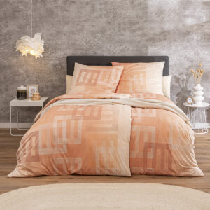 Estella Interlock Jersey Bettwäsche Fabian 6250-190 Pfirsich 135x200